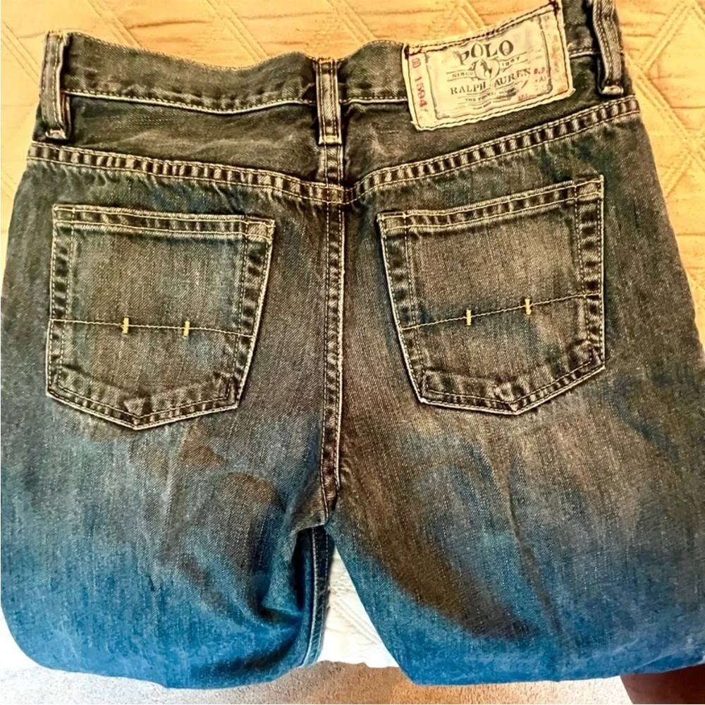 Ralph Lauren Boys Classic Blue Denim Jeans - Size 14
